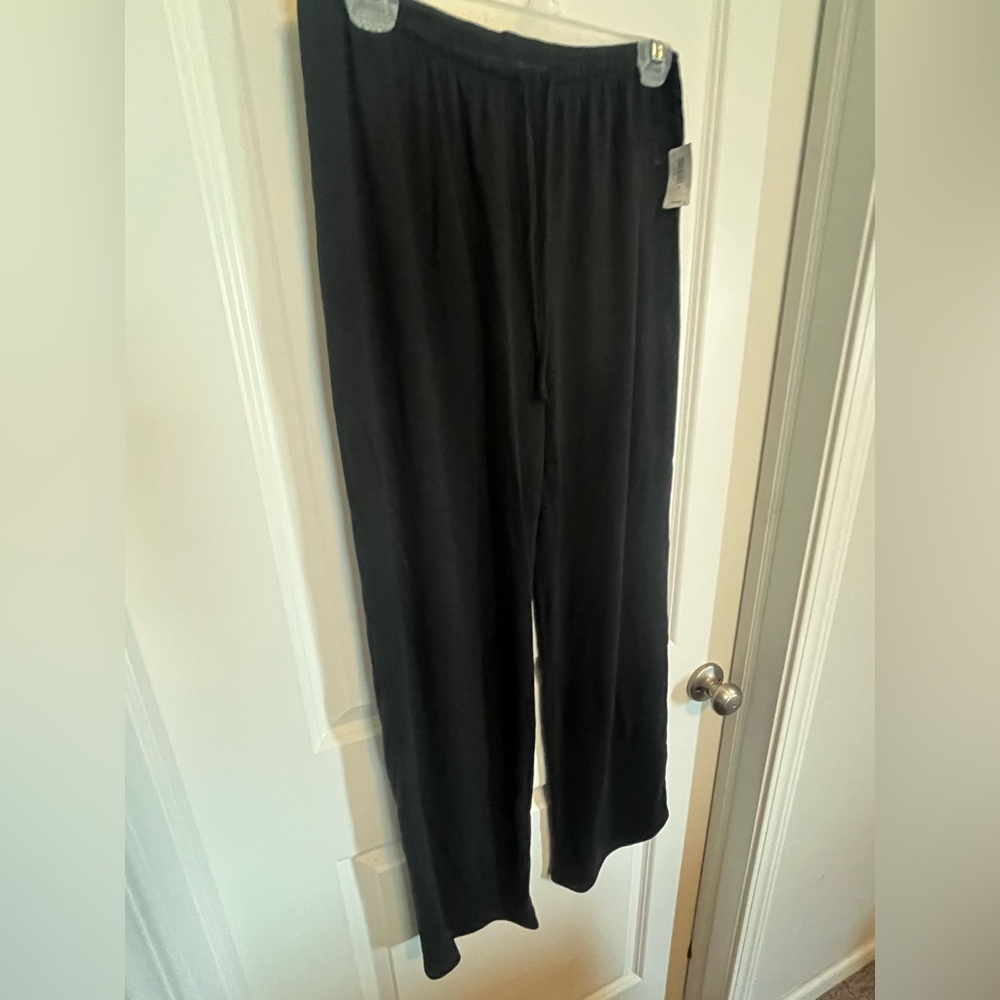 GAP Linen Blend Lounge Pants Womens xS Black NWT - Picture 3 of 5